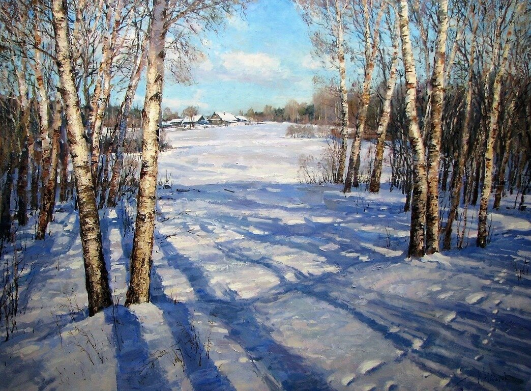 Мальков К.Ю., «Зима», холст, масло, 90 x 120 см