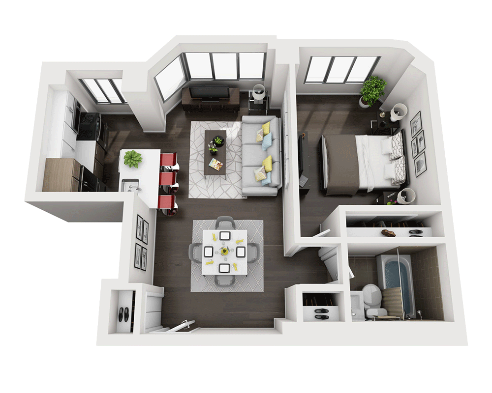 План квартиры в 3D