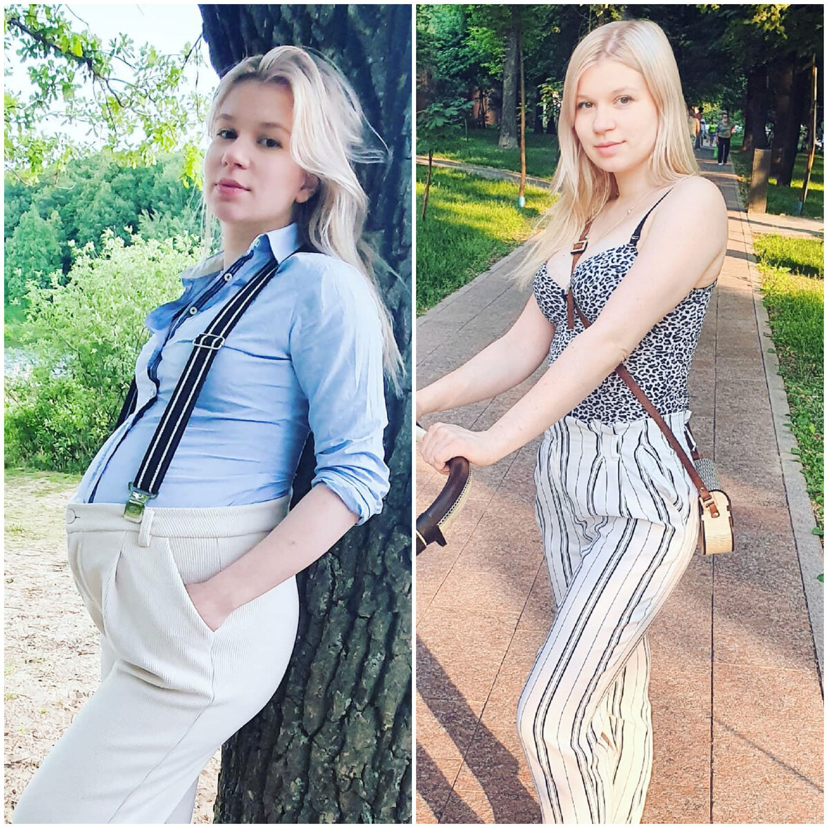 За 2 дня до родов VS 2 недели после