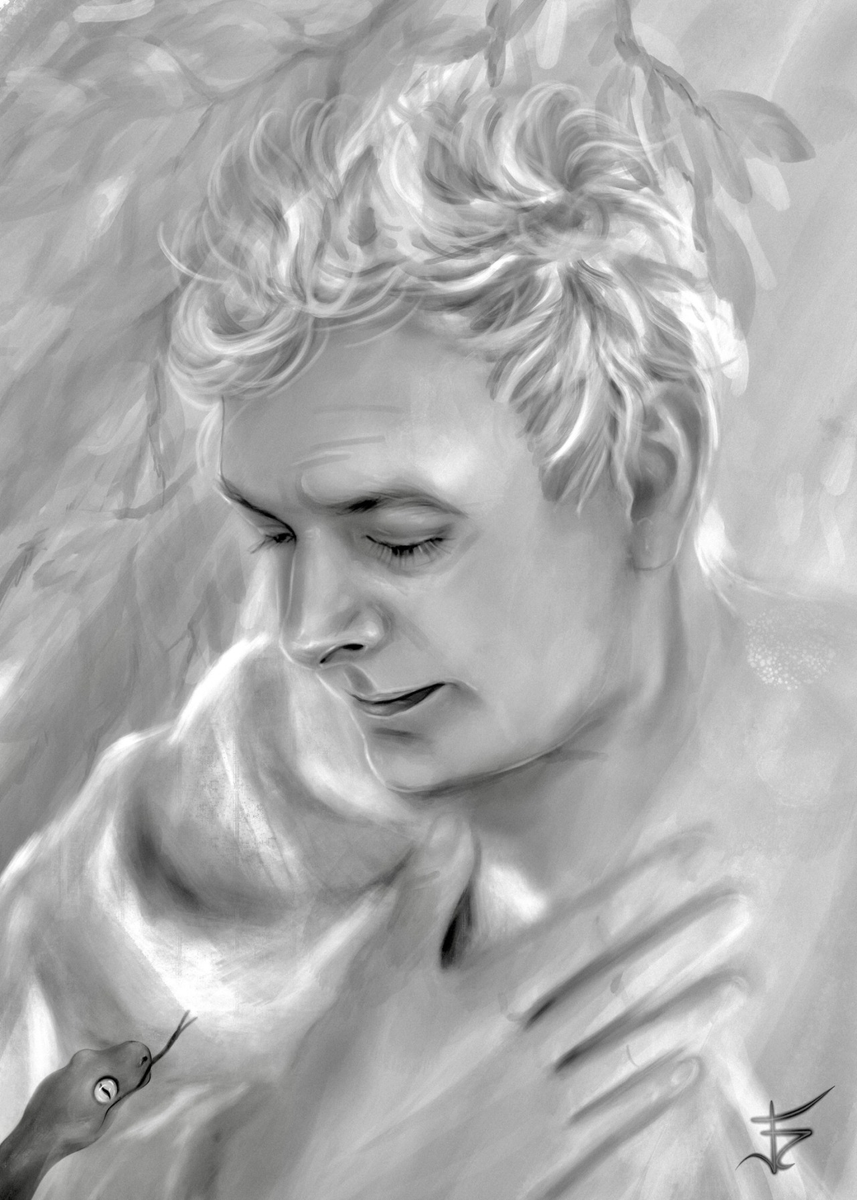 Извечная встреча нам предначертана 
Ни в Рае, ни в Аде, а там - на Земле.
И тоненьким росчерком змейка прочерчена
Средь первой листвы на Эдемской земле (стихи автора)