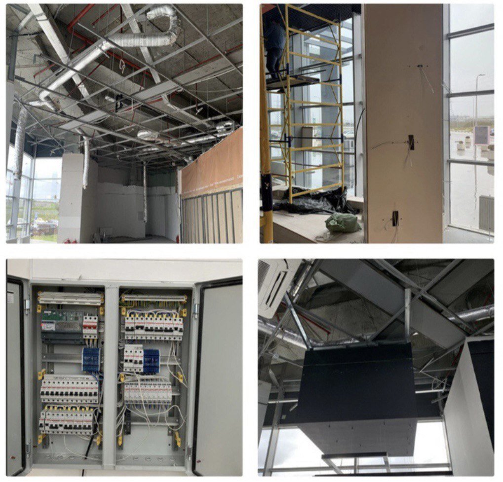 Черновой монтаж в коммерческом помещении