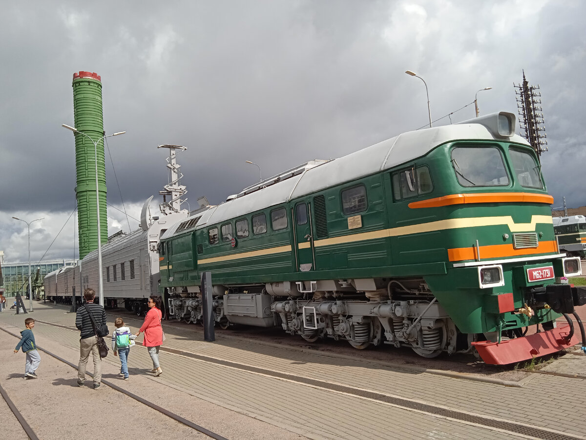 Боевой железнодорожный ракетный комплекс в Главном музее железных дорог России. Фото автора, июль 2021г.