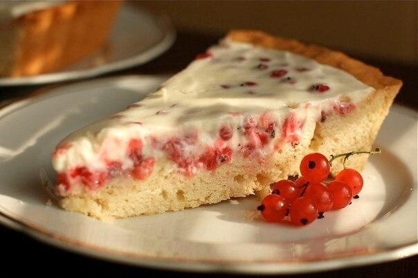 Насыпной пирог с красной смородиной — рецепт с фото пошагово
