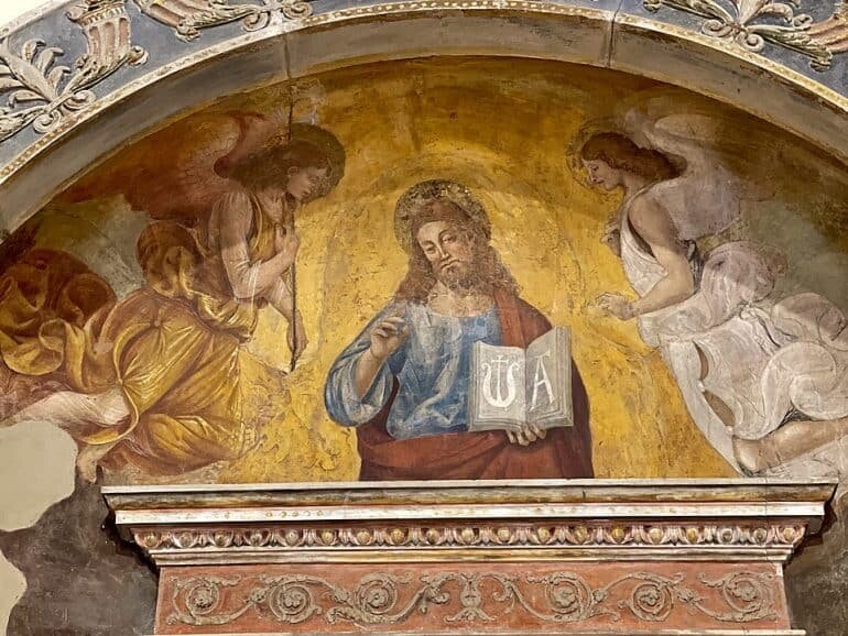 Христос с ангелами. Фреска Луки Синьорелли. Морра, Умбрия. 1508–1510
Trestina - Own work / Wikipedia / CC BY-SA 4.0