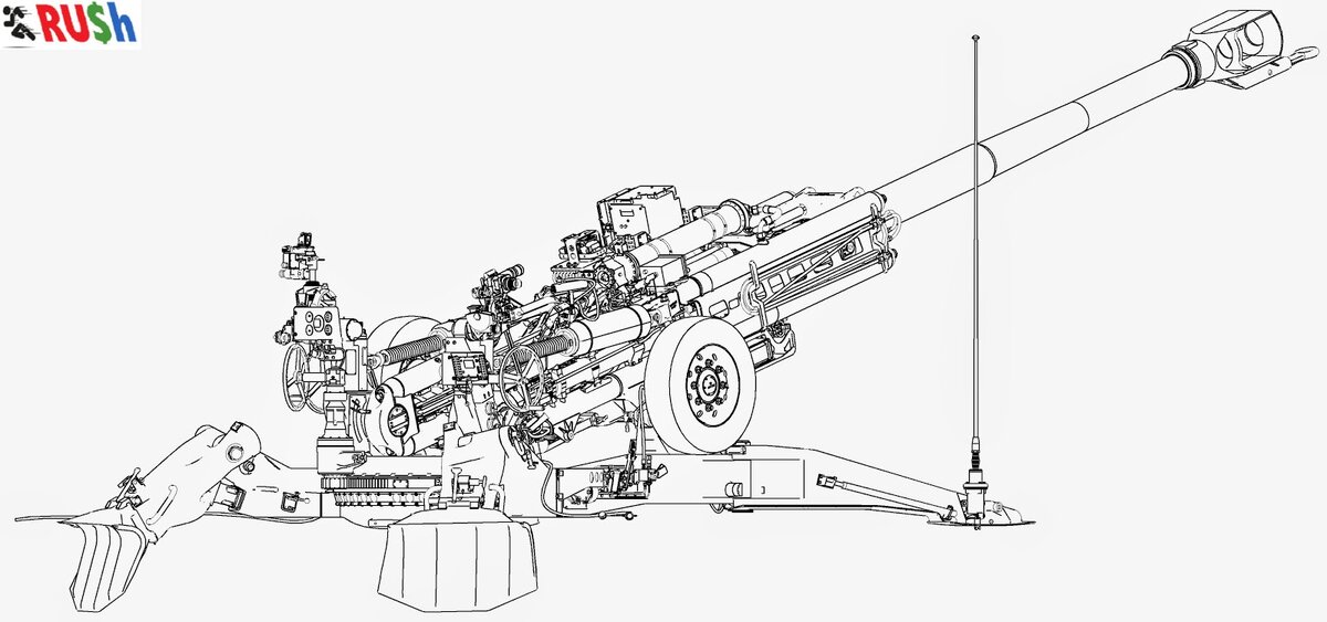 Рисунок гаубицы М-777