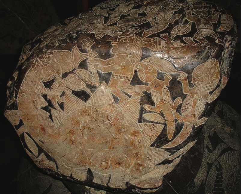 Гребень на спине представителя зауроподовых.