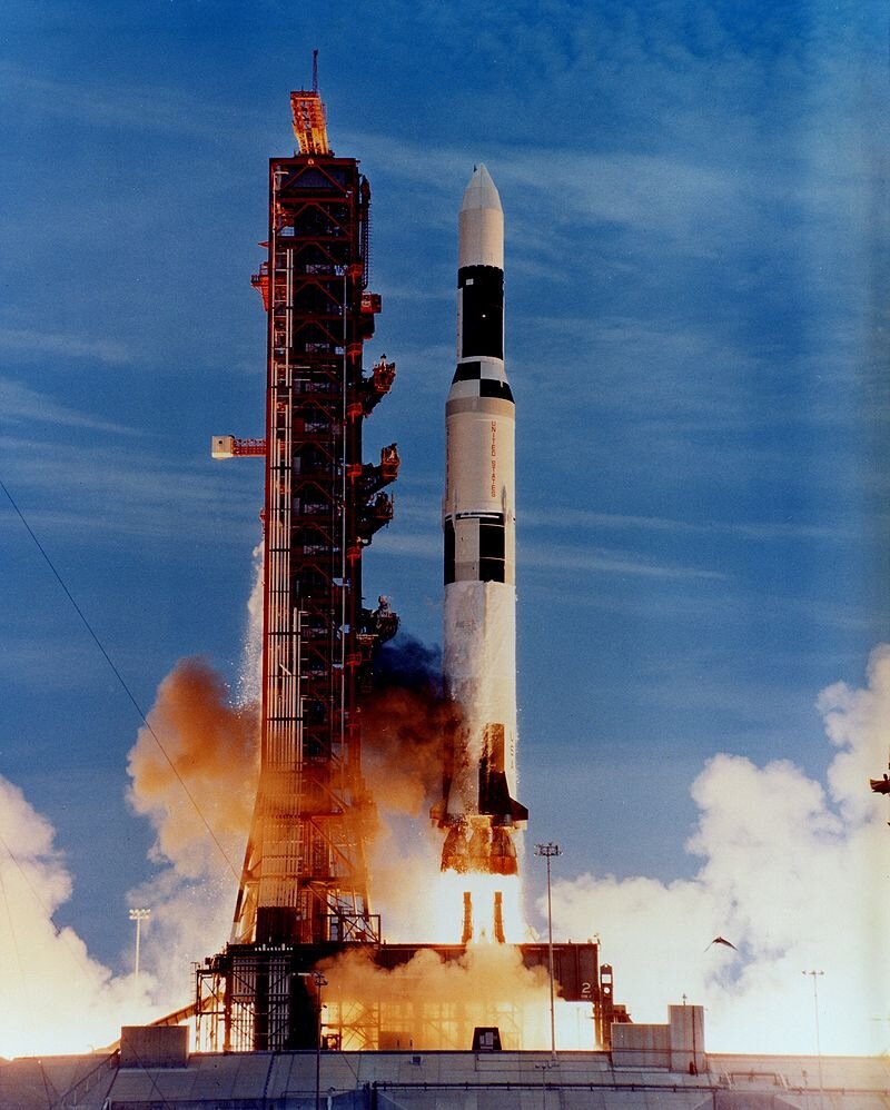 Запуск РН Saturn V с ОС Skylab. Credit: NASA.
