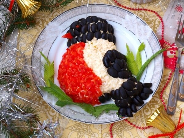 Салат «Снегирь» - необычно, просто и вкусно 