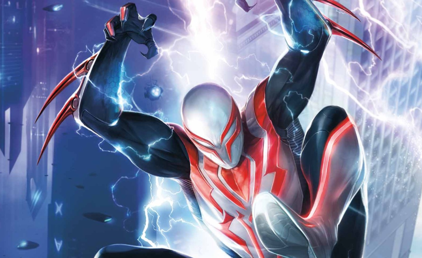 Spider man 2099. Человек паук 2099 Мигель о Хара. Мигель Охара человек паук 2099 белый. Человек паук 2099 белый костюм. Паук 2099 белый.