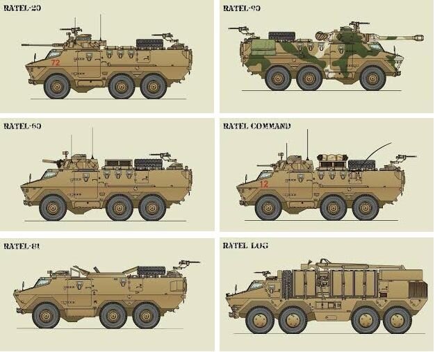 Модификации бронемашины "Ратель"
