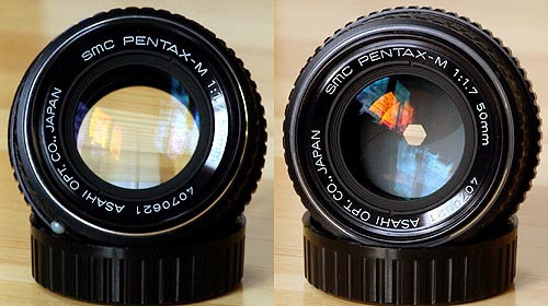 Открытая диафрагма (слева) и закрытая (справа)