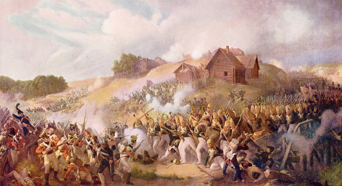 18-28 июля 1812 г. После отступления 1-й армии от Дриссы для прикрытия Петербургского направления на Двине был оставлен 1-й пехотный корпус, усиленный кавалерией (всего 25 000 чел.-2