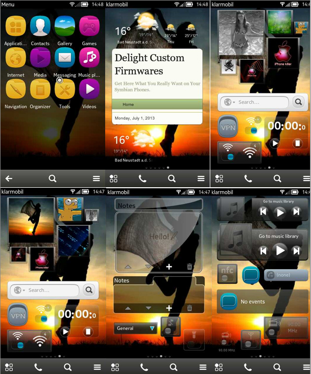 Скриншоты прошивки Delight
