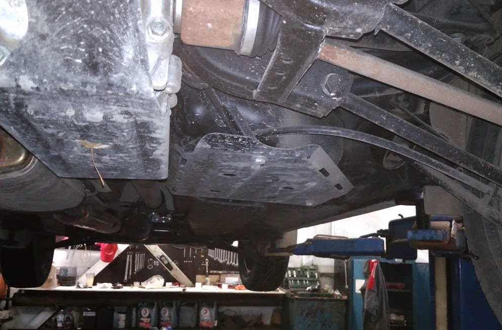 Базовая защита Renault Duster Luxe Privilege, вид сзади.