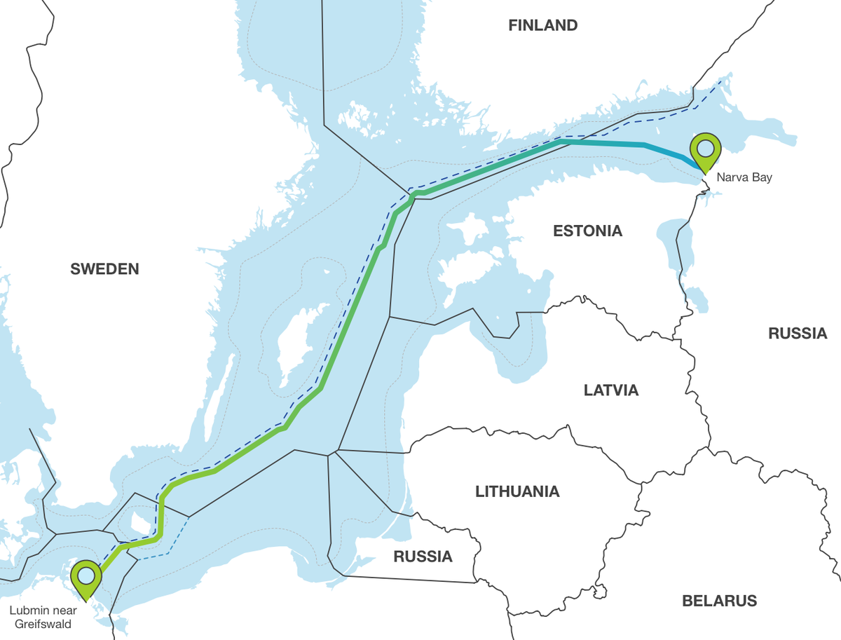 Северный поток 2 карта маршрута