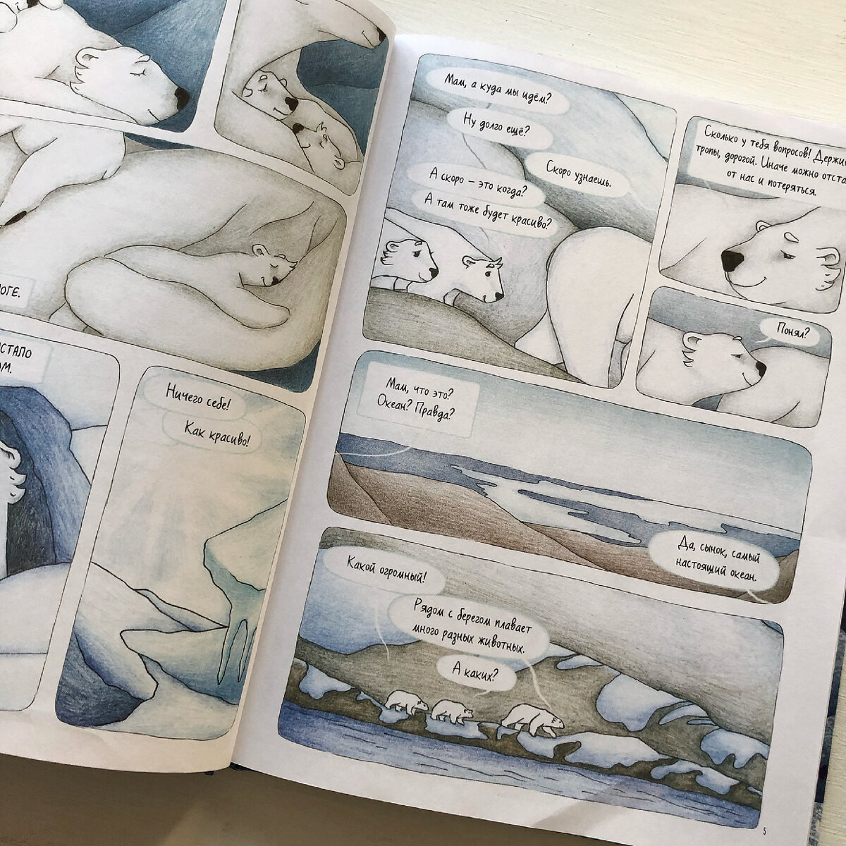 Мама медведица отправилась с малышами на прогулку и охоту