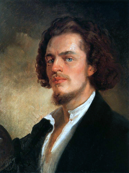 Так Константин Маковский изобразил сам себя в 1856 году