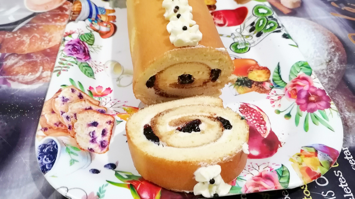 Так рулет выглядит в разрезе. 