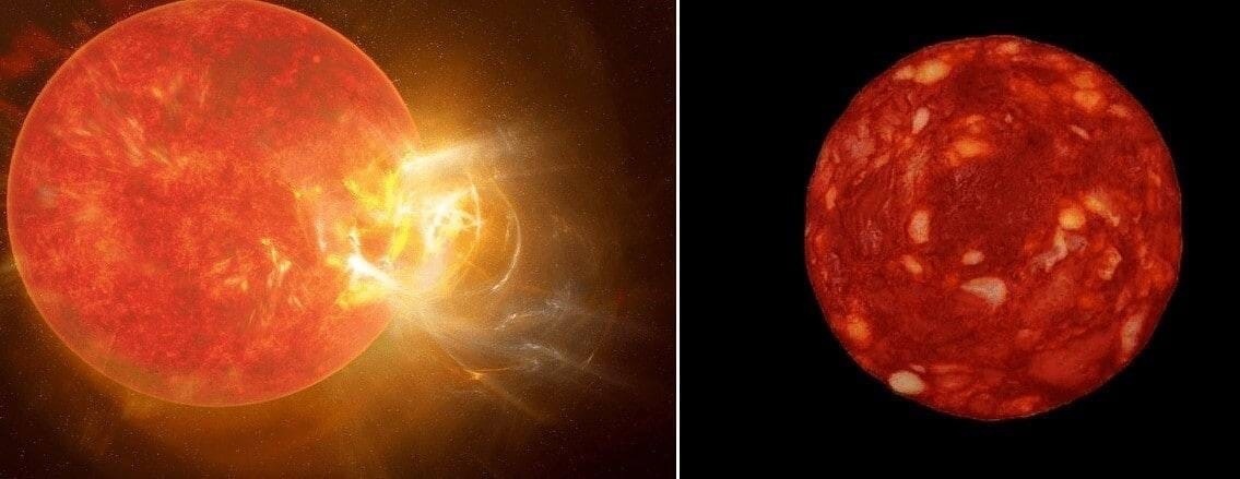 Звезда из Проксимы Центавра и колбаса обыкновенная.   фото: картинки  яндекса.