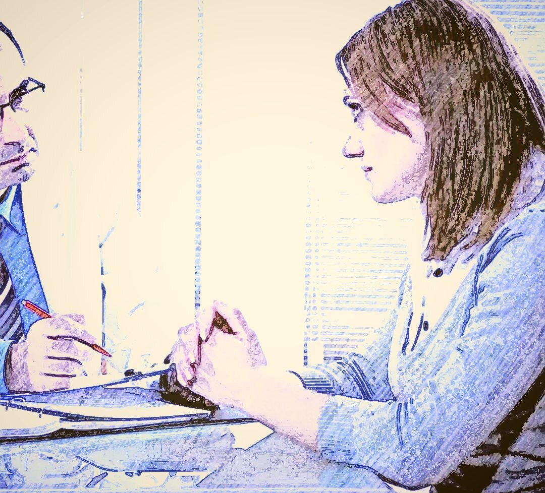 На приёме у психолога.