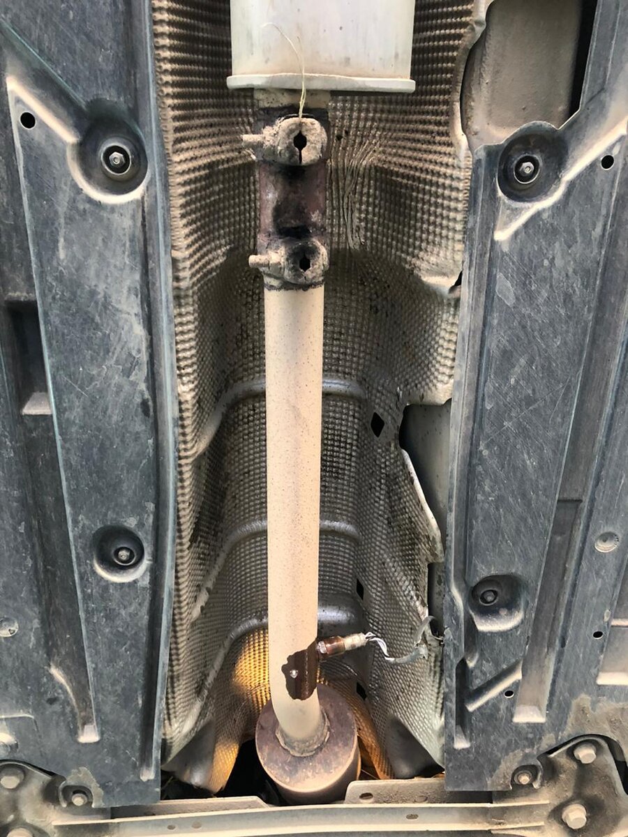 Единственный катализатор находится в начале выхлопной системы