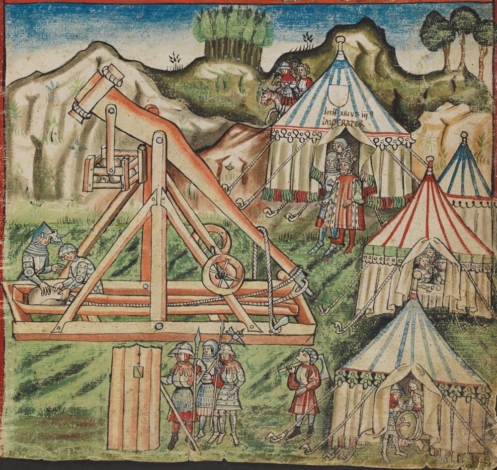 средневековый требушет