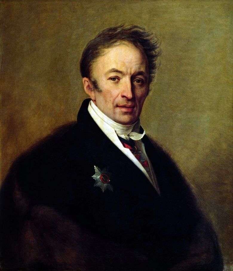 Алексей Венецианов. Портрет Н.М. Карамзина. 1828. Всероссийский музей А.С. Пушкина
