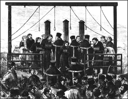 Казнь ряда последователей Народной воли, включая Н. Кибальчича, 1881 год