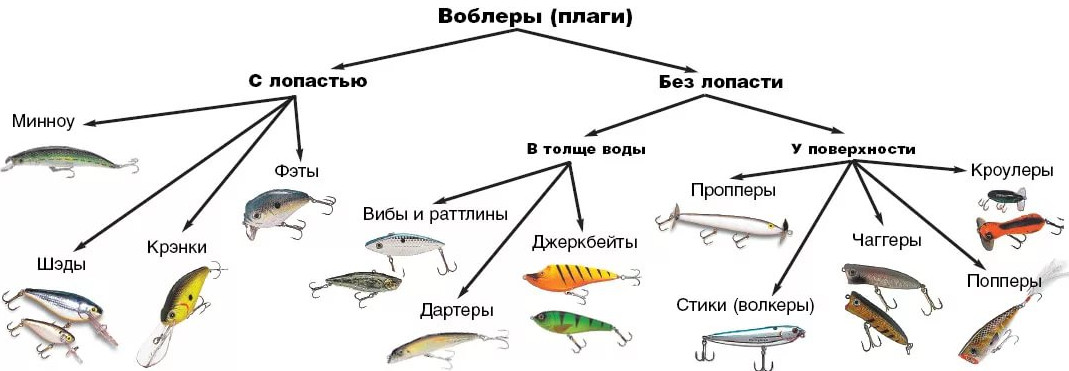 Какие бывают приманки для спиннинга