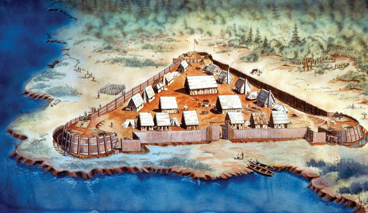 Форт Джеймс. Северная Америка, 1607 год.