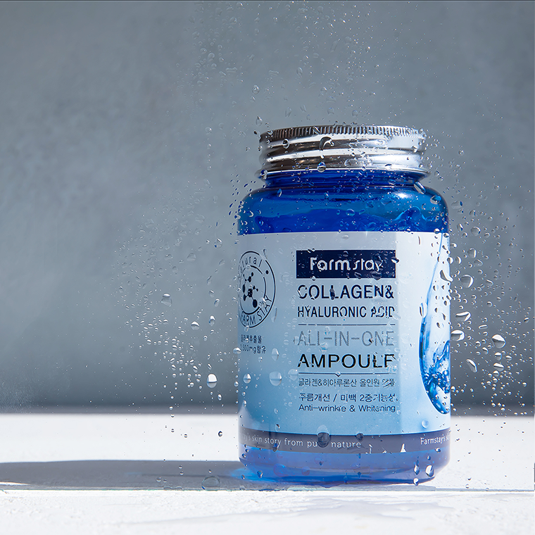 Многофункциональная ампульная сыворотка с гиалуроновой кислотой и коллагеном FarmStay ALL-IN-ONE AMPOULE COLLAGEN&HYALURONIC ACID