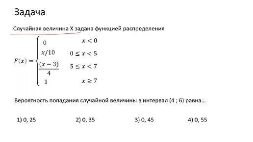 Вероятность попадания в случайный интервал