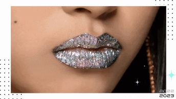 Бьютитренд наши губы сверкать в Новогодние праздники, 20222023: макияж с блестками заставляет.