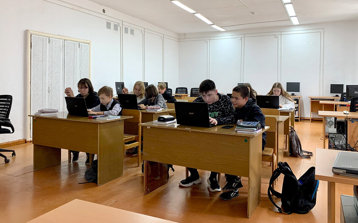 Урок информатики в сельской школе