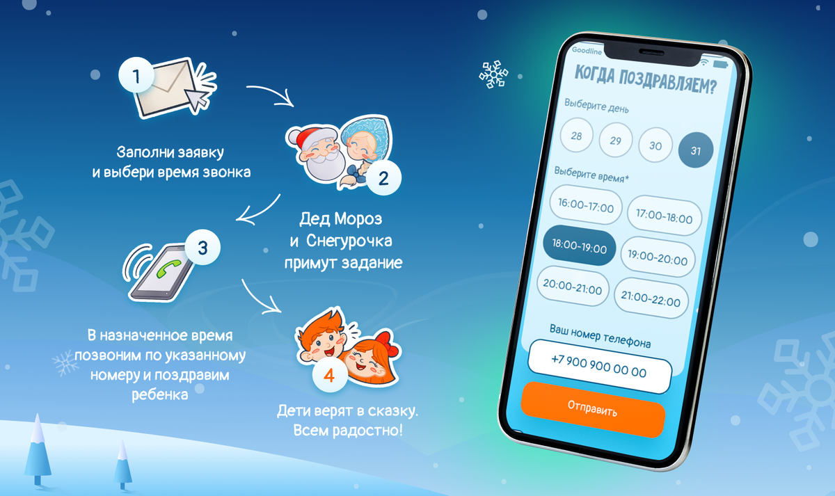 Гудлайн дед мороз позвонит