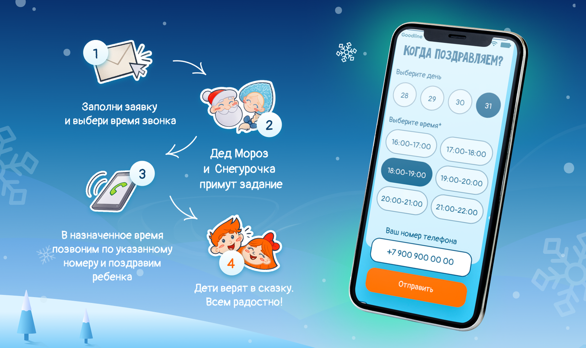 Как можно позвонить деду морозу