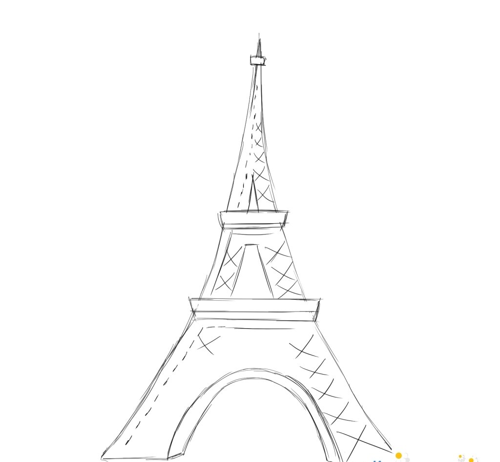 Как нарисовать Париж карандашом поэтапно