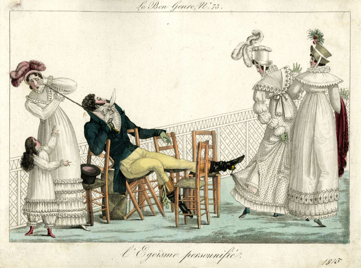 "Воплощение эгоизма", серия "Le bon Genre", 1814. (с) Из коллекции Британского музея