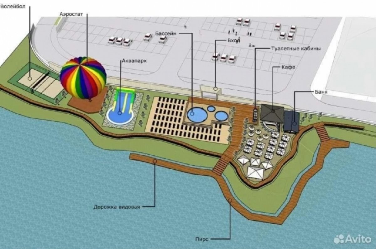    Схема будущей зоны отдыха возле ТРЦ «Комсомолл».