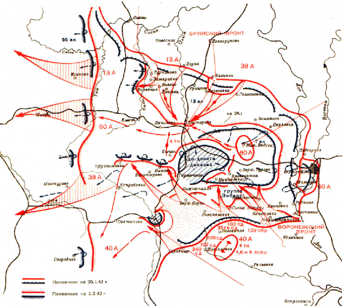 Карта вов 1942