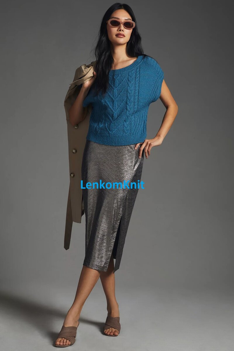 Безрукавка Аnthropologie. Схемы узоров - Вязание спицами LenkomKnit