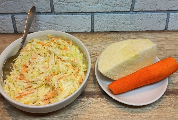 Мой салат сегодняшнего дня - домашний Коул Слоу. Фото автора