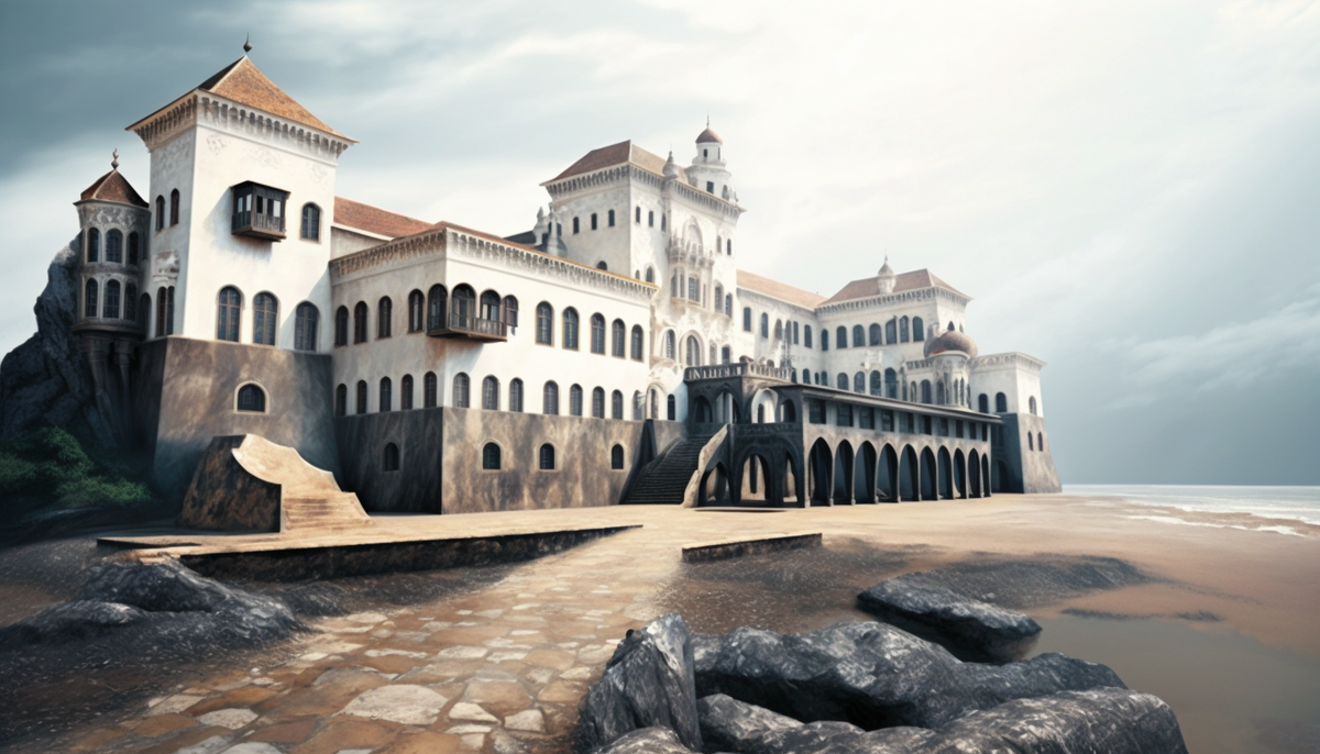 Изображение максимально приближенно к виду оригинального замка. (Фото для коммерческого использования не было найдено)