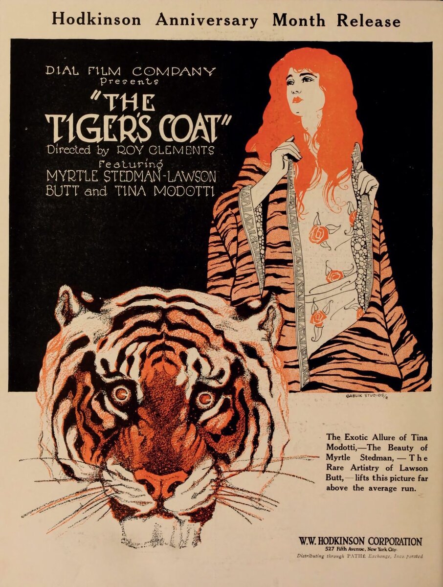Афиша «The Tigers Coat», 1920.