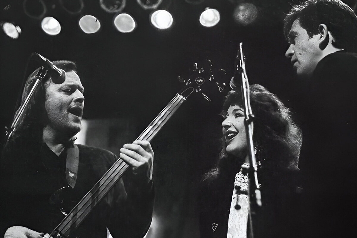 Кейт Буш и Дэвид Гилмор на сцене