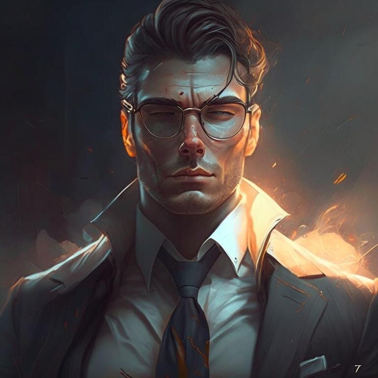 Образ успешного человека, сгенерированного через нейросеть Кандинский