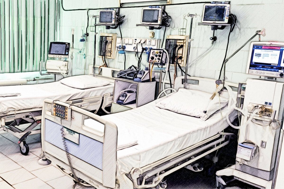 Реанимация. Противопролежневых матрасов нет