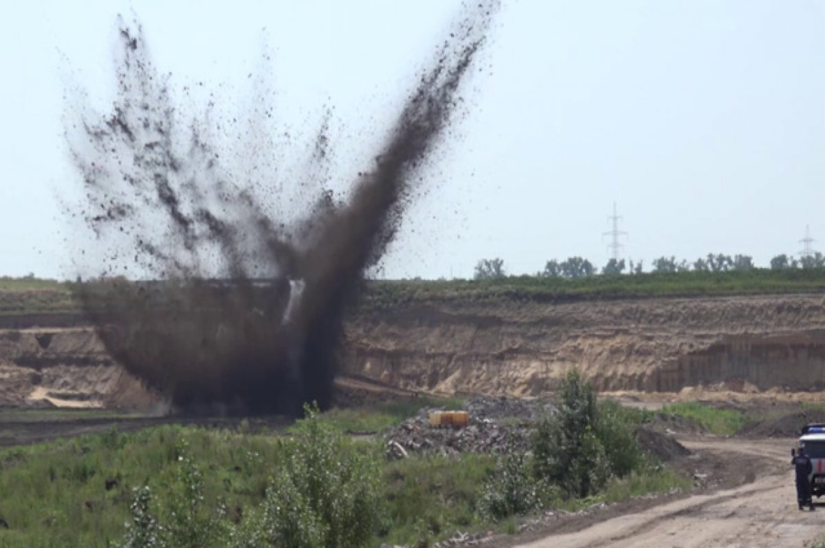    На видео попало уничтожение авиабомбы в Воронежской области