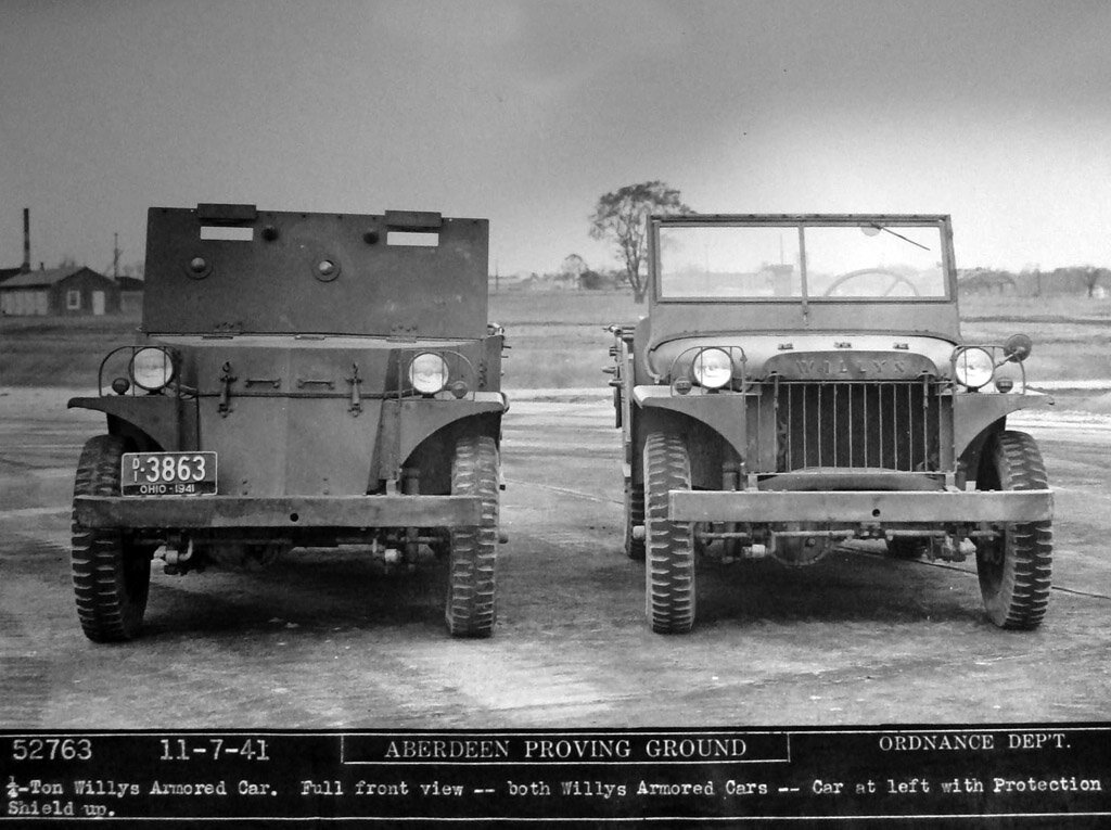 Willys MA в базовом и полубронированном исполнении.