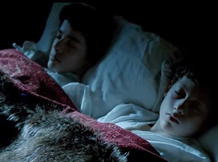 Юный Эдуард V c младшим братом. Кадр из художественного сериала "Белая королева"